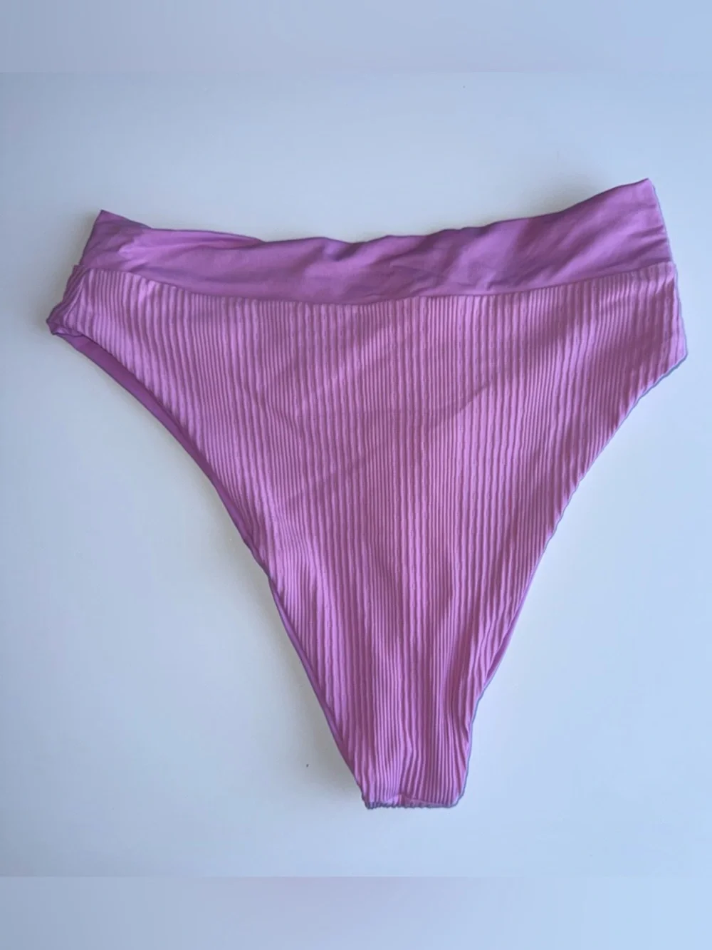 L*SPACE Peony Purple Siren Top Court Bottom Ribbed Miami Beach style Bikini L - Picture 11 of 11